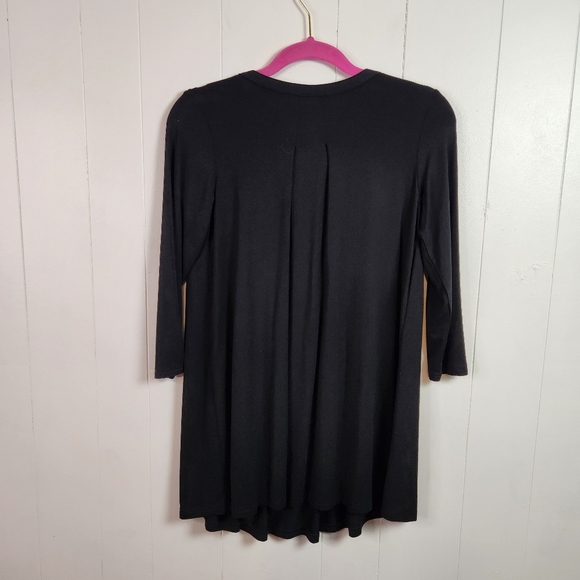 Blue Sky Clothing Sandy Tunic Top Black 3/4 Sleeves Bamboo New NWT Size XXS - Picture 7 of 10